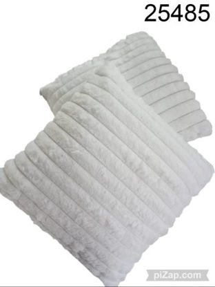 Imagen de ALMOHADON PIEL BLANCO 50X50 X2 11.25